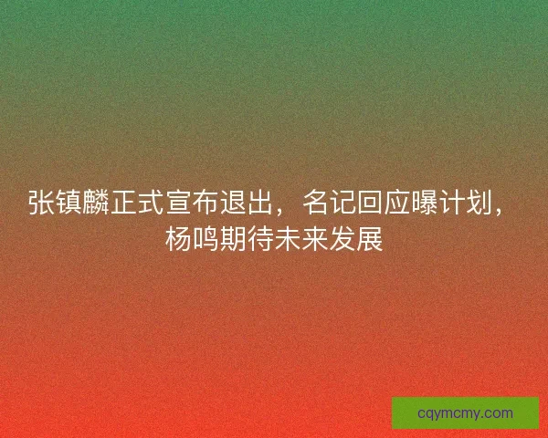 张镇麟正式宣布退出，名记回应曝计划，杨鸣期待未来发展